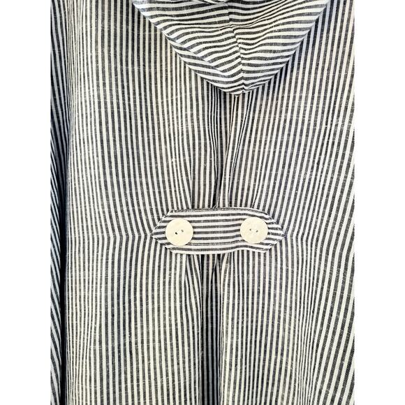 NWT Jones New York Lightweight Jacket Striped Hood Linen New With Tag Size 1X - Picture 9 of 13